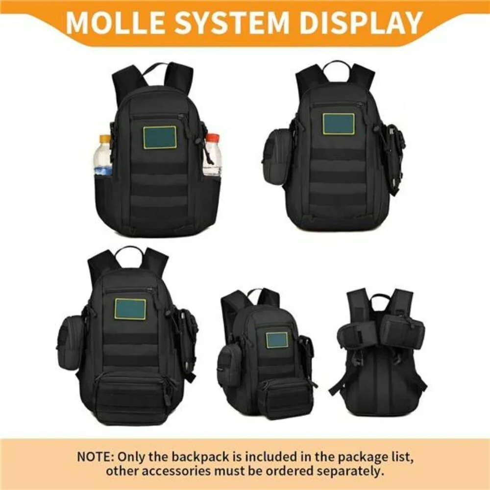 HUNTVP Tactical Mini Backpack MOLLE Military Daypack Hiking Gear 10L